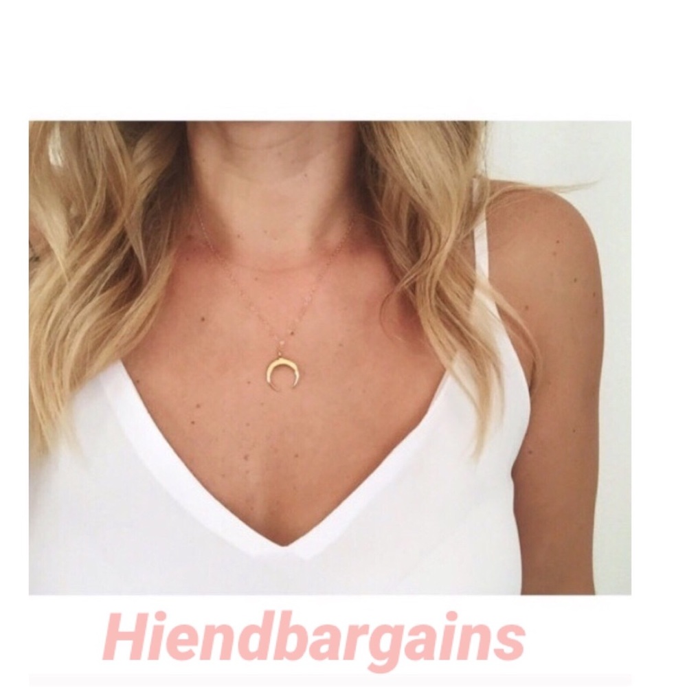 💕New! Women’s gold chain horn necklace💕